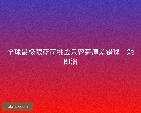 全球最极限篮筐挑战只容毫厘差错球一触即溃 全球最极限篮筐挑战只容毫厘差错球一触即溃